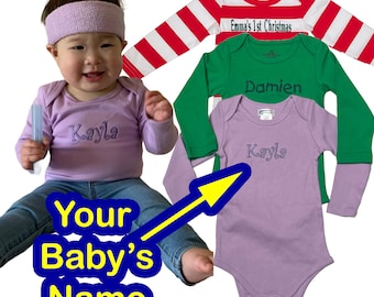 Personalized Baby Bodysuit: Custom Name Cotton Onesie