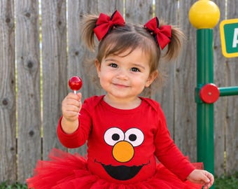 Red Monster Baby Bodysuit, Kids Halloween Costume Shirt, Toddler Red Costume, Baby Outfit