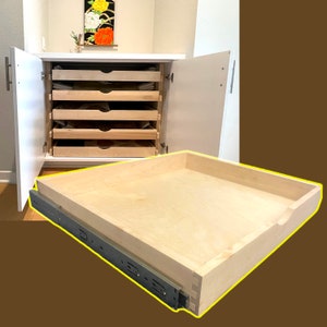 CabinetRTA Soft-Closed Slide Out Cabinet Shelf Pull-Out Wood Drawer Storage