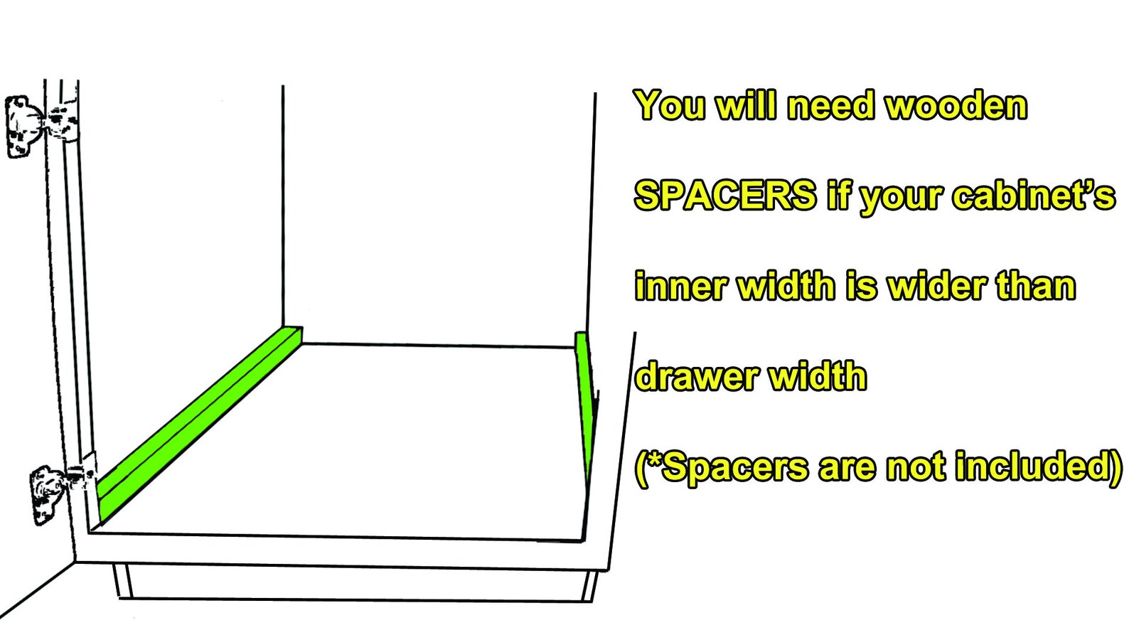 DIY Slide Out Shelf Pullout Wood Drawer Storage