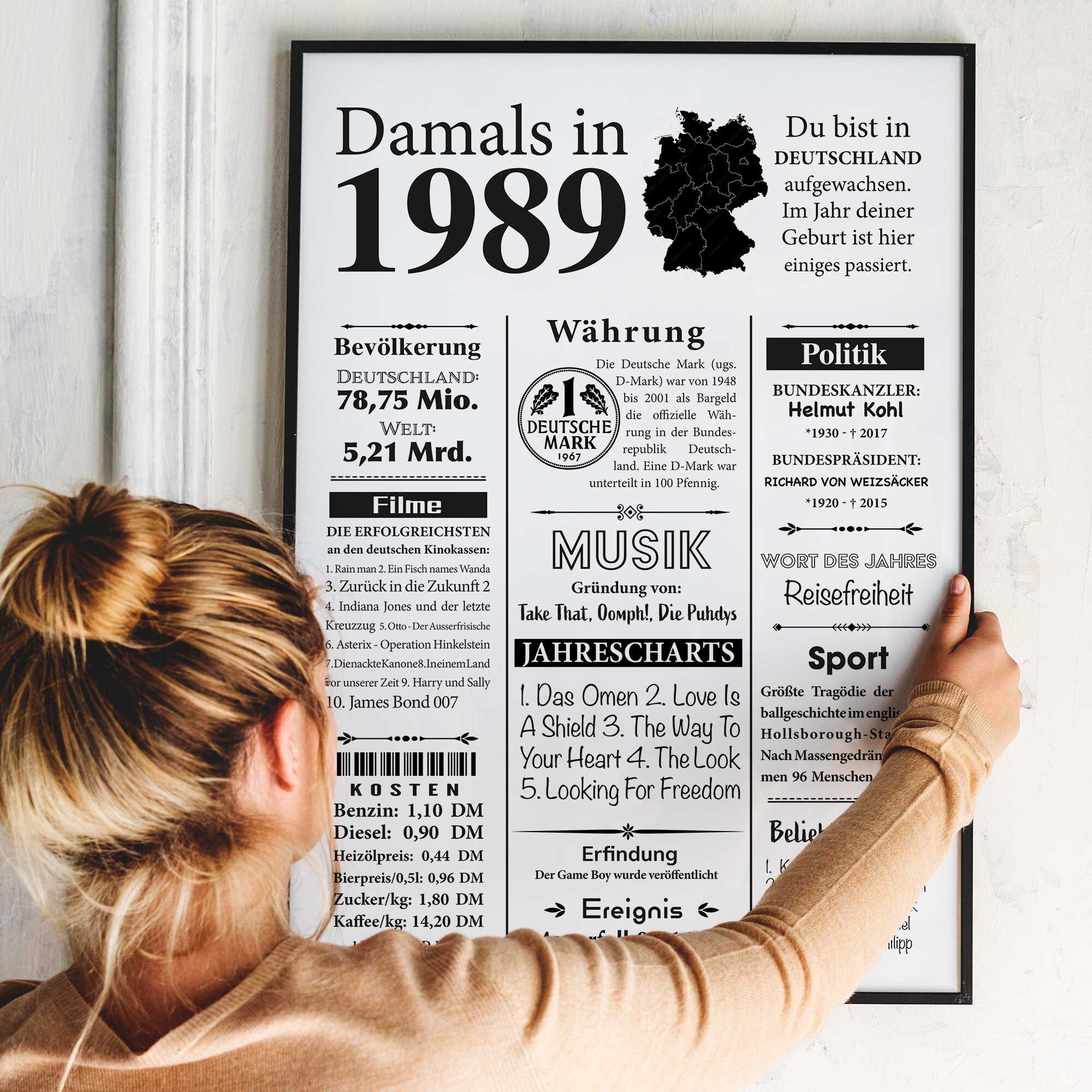 Bildzeitung Du 5 Octobre 1989 – Journal Vintage – Cadeau De Naissance – Foot RDA