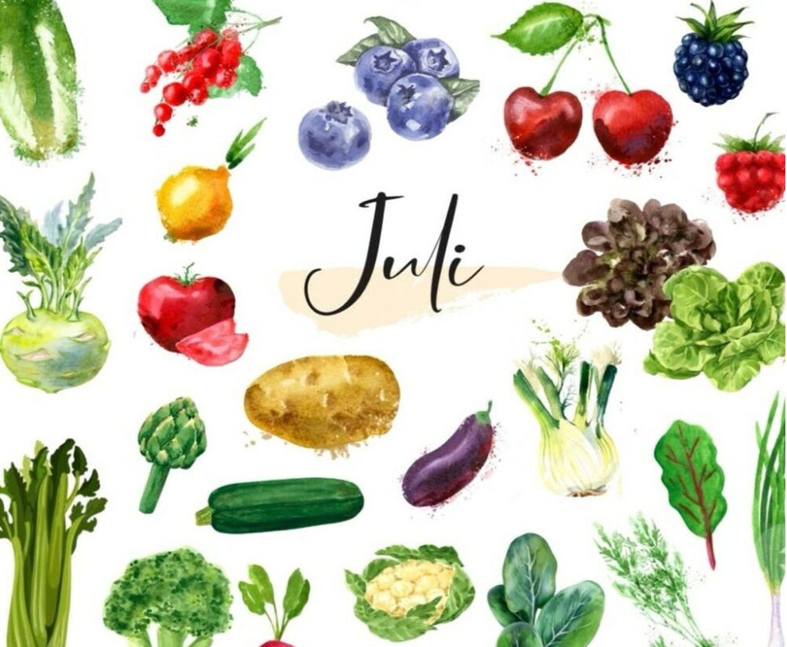 Saisonkalender für Obst und Gemüse aus dem Garten - Etsy.de