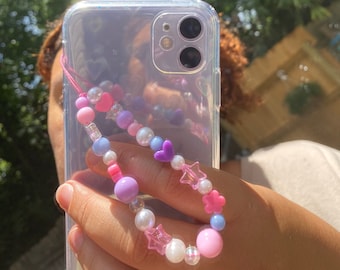 Cute Pastel Dreams Phone Strap | Beaded Phone Charm | Phone Chain Strap | Anti-Drop Y2k Phone Chain | Gifts for Her