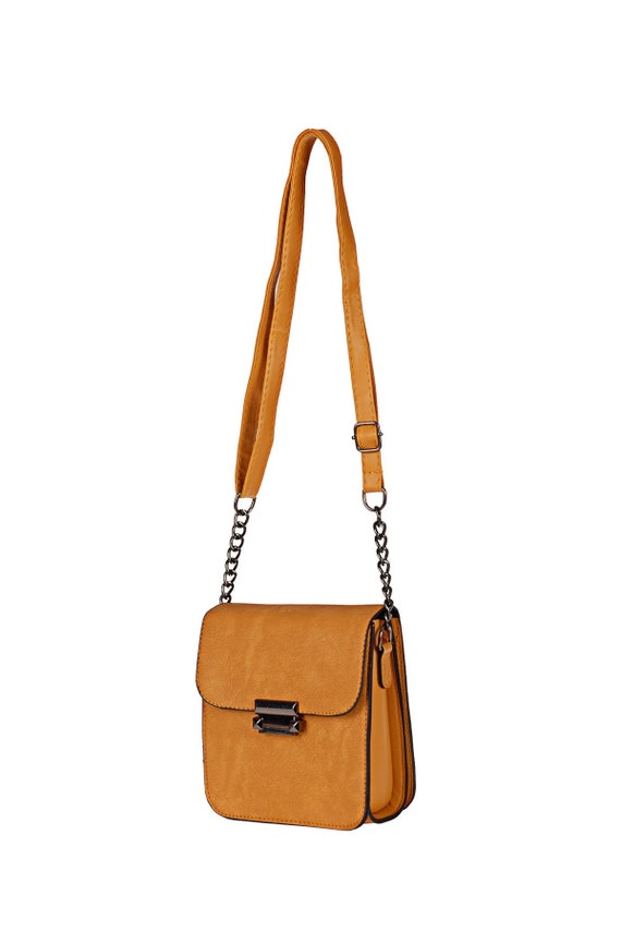 Handmade Mustard Color Bag For Women Leather Crossbody Purse Etsy