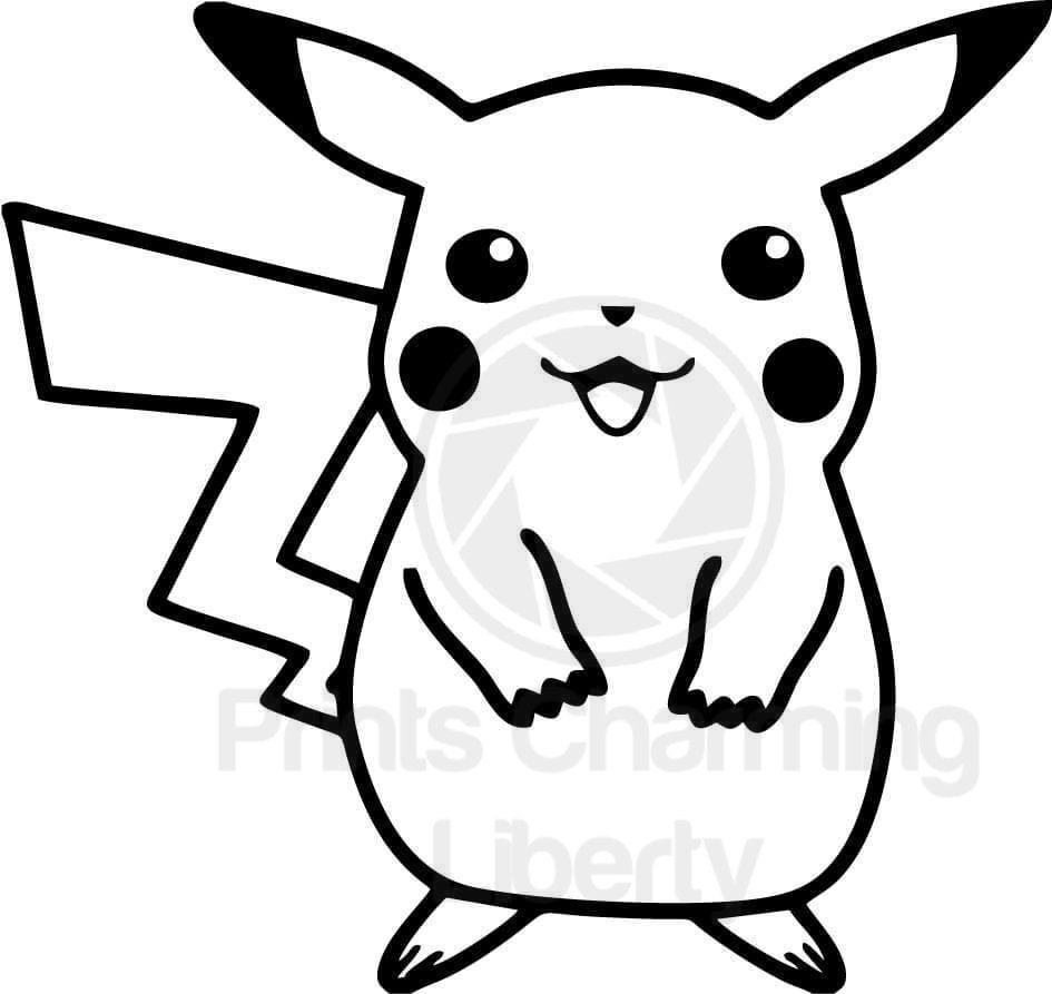 Pikachu pokemon car window sticker decal white | Etsy