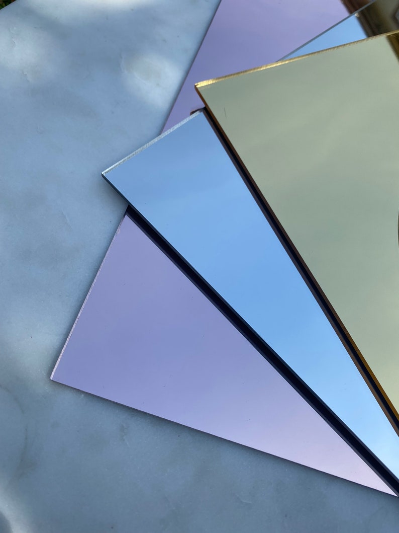 Mirrored Acrylic Sheets for Set of 3 Etsy