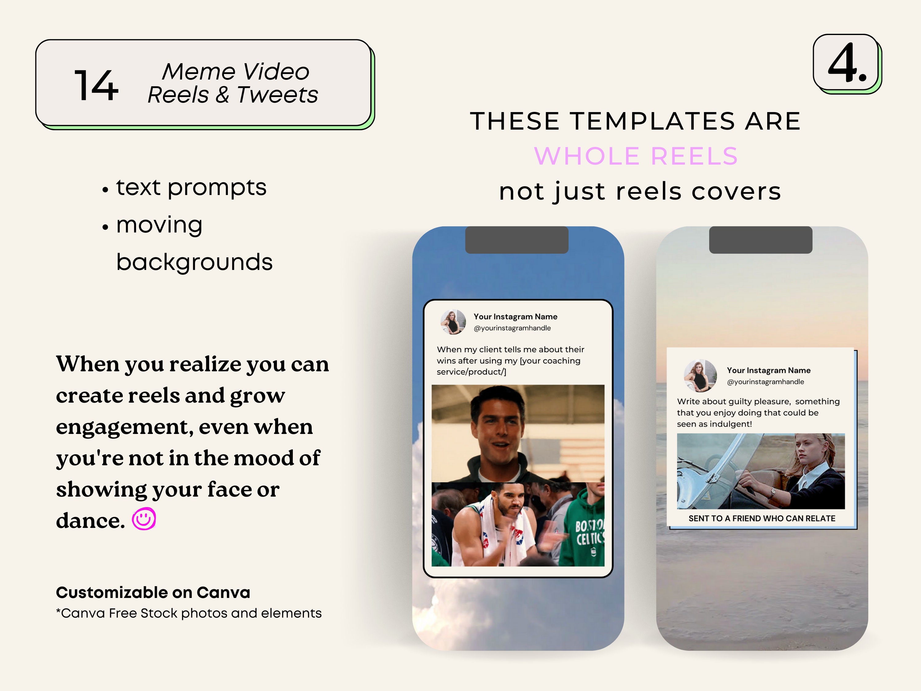 Animated Instagram Template Bundle: Social Media Canva Templates ...
