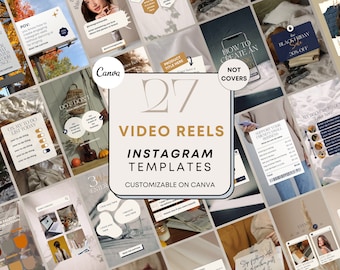 27 Faceless Instagram Reels Templates, Aesthetic Video Content (Canva)