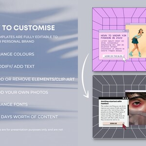 Y2K Instagram Templates: Retro Futurism Social Media (Canva) image 6