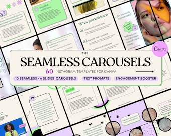 Instagram Carousel Templates: Seamless Canva Posts (Digital Download)