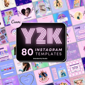 Y2K Instagram Templates: Retro Futurism Social Media (Canva) image 2