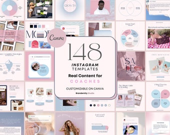 Coaching Instagram Templates: Pink Social Media Posts for Canva