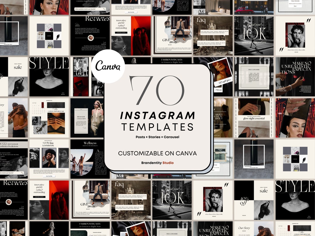 70 Instagram Template | Luxury Social Media Templates | Luxe Canva ...
