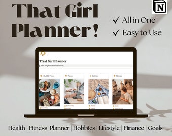 that girl notion template aesthetic life planner all in one dashboard