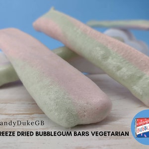 Freeze Dried Sweets UK – Bubblegum & Drumstick Flavours – Crunchy Retro Candy – Unique Gift – British Sweet Shop Treat.