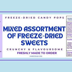 Mixed Assortment of Freeze-Dried Sweets UK. Big Bags 23X16X8CM. Multibuy Offer Available. Valentine's Gift. Birthday Present. zdjęcie 9