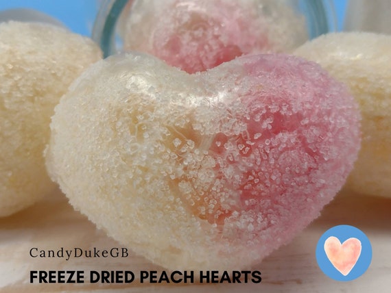 Freeze-Dried Peach Hearts Candy UK