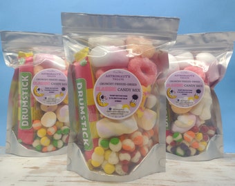 UK Mixed Assortment of Freeze-Dried Sweets. Big Bags 23X16X8CM. Multibuy Offer Available. Valentine's Gift. Birthday Present.