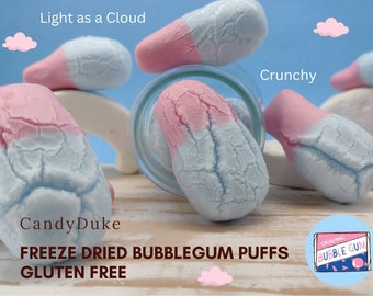 UK Freeze-Dried Squashies Bubble gum Candy in NEW Crunchy Texture. Birthday Gift. Space Sweets