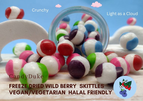 60g UK Freeze-Dried Wild Berry Crunchy Puffs. Perfect Birthday presents! Candy