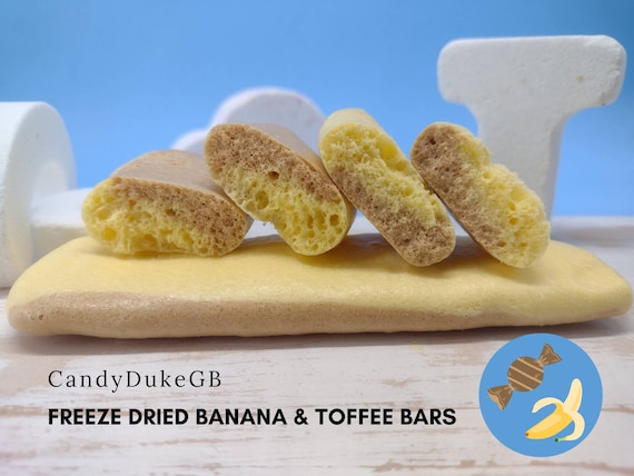 Freeze-Dried Banana & Toffee Bars Candy UK Vegan