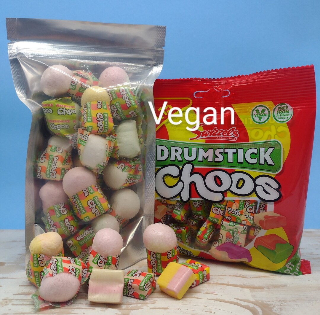 UK Freeze Dried Candy Drumstick Choos, Black Jacks, Fruit Salads