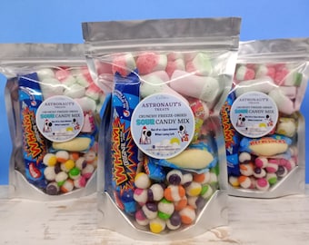 Surtido mixto de dulces liofilizados Reino Unido. Bolsas Grandes 23X16X8CM. 120 g por bolsa, 240 g por dos bolsas. Oferta de compra múltiple disponible. Cumpleaños. Dulce