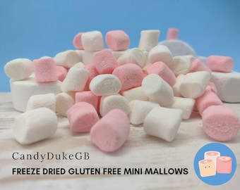 Crunchy!!!  Delicious, fluffy & sweet Freeze Dried  Mini mallows Sweets Candy UK