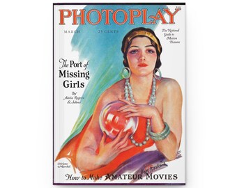 Quaderno con copertina rigida e illustrazione di cartomante d'epoca / Quaderno con diario cinematografico