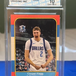 Cooper Flagge 1986 Rookie Karte GEM Mint 10! Mavericks Uniform! Du erhältst Karte auf Foto !