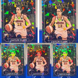5 Caitlin Clark cracked ice Dynasty cards! Made by Dynasty! You get 5 cards!