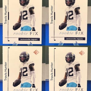 4 Travis Hunter Profect Edge Rookie Karten! Sie erhalten 4 Karten! Jaguare Uniform!