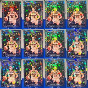 12 Caitlin Clark cracked ice Dynasty cards! Made by Dynasty! You get 12 cards!