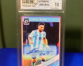 2018 Donruss Optic Autogramme Lionel Messi Faksimile Auto Reprint bewertet!