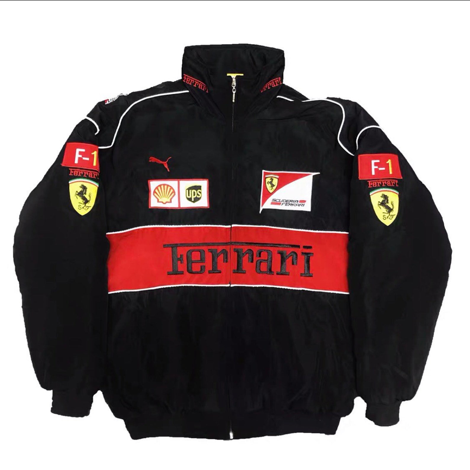 Sintético 96+ Foto Nascar Fórmula 1 Ferrari Racing Jacket / Retro ...