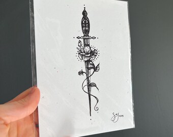 dagger- art print