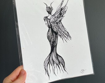 plotting her revenge- art print
