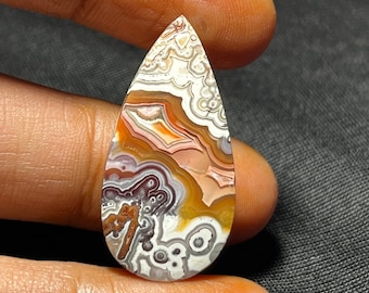 Top Quality crazy lace agate cabochon crazy lace agate gemstone semi precious loose stone(31X16 mm 17.35 Cts code SC- 275