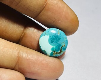 8 Cts Natural Tibet Turquoise Cabochon, Designer Gemstone (15x15x4mm)