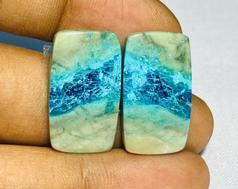 26.80 Cts Amazing Quality Shattuckite Gemstone 100% Natural Maching pier for jewelry making (25X12X4 mm code AS-140