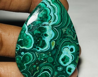 76.80 Cts Top Quality malachite cabochon malachite Gemstone, loose stone For Jewelry making (51X36mm code AS-318