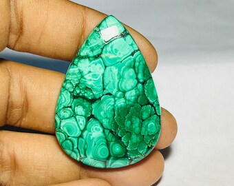 80 Cts Top Quality malachite cabochon malachite Gemstone, loose stone For Jewelry making (45X31mm code AS-152