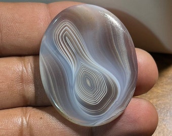 Very Rare100/% natural  Botswana Agate Cabochon loose stone Semi Precious oval shape  jewelry making  (32X41X4mm 53 CTS code AS ,01