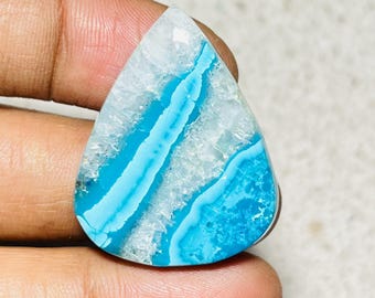 Amazing Quality Shattuckite cabochon Natural shattuckite gemstone Pear shape for jewelry making (32X26X6 mm Cts 40 code LW- 380