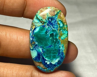 Amazing Quality Shattuckite cabochon natural shattuckite gemstone oval shape for jewelry making (37X22X6 mm Cts 44.60 code SC- 318
