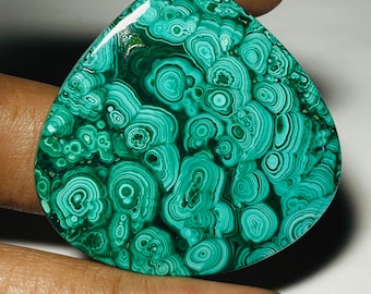 76 Cts Top Quality malachite cabochon malachite Gemstone, loose stone For Jewelry making (40X41mm code AS-331