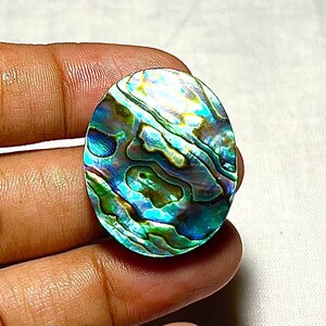 Very Gorgeous Abalone shell cabochons natural Abalone shall gemstone loose stone for jewelry making  (31x25x6 mm Cts 44.40  code SB- 563