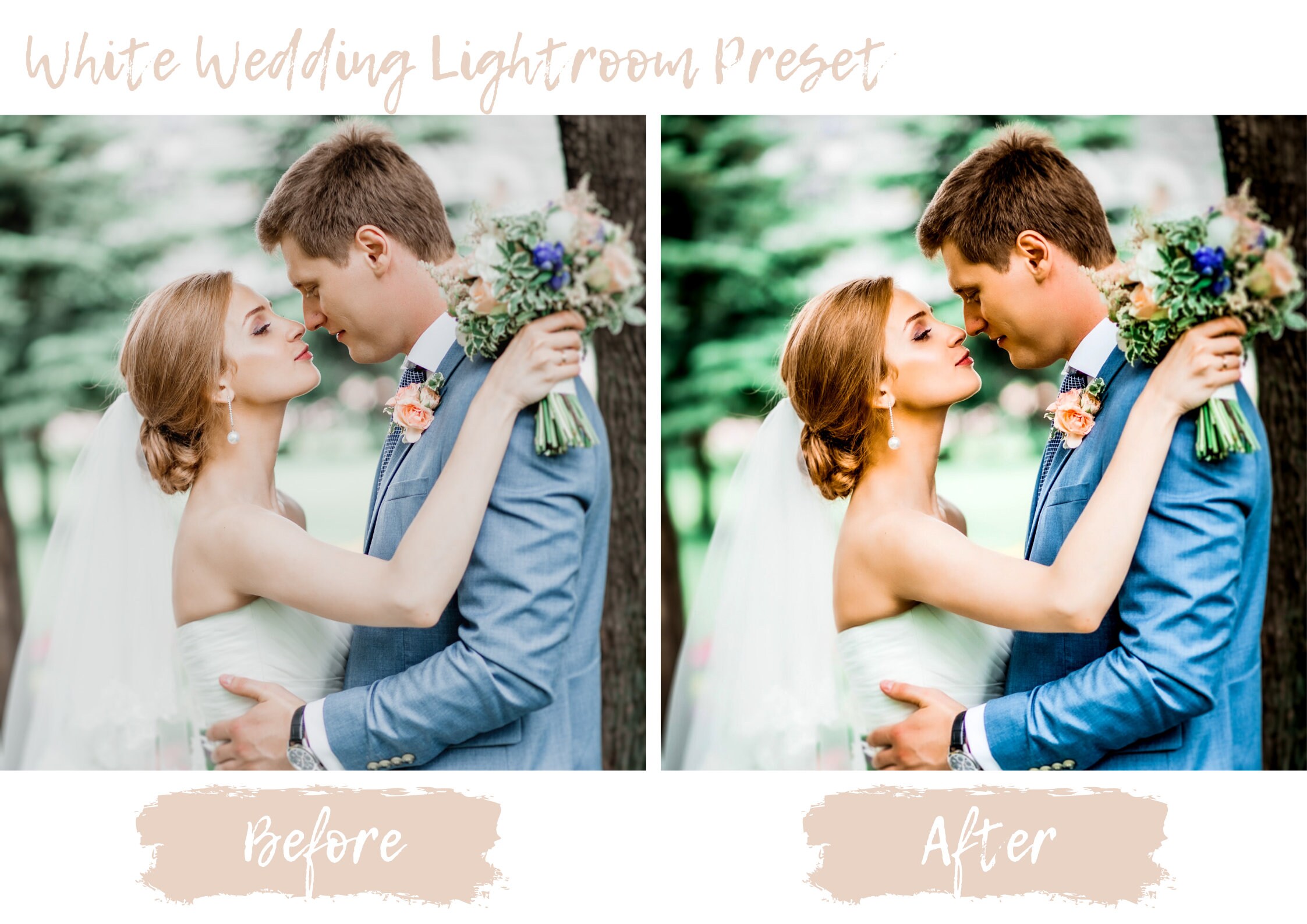 WEDDING PRESET BUNDLE enthält rustikale, weiße und vintage Hochzeits