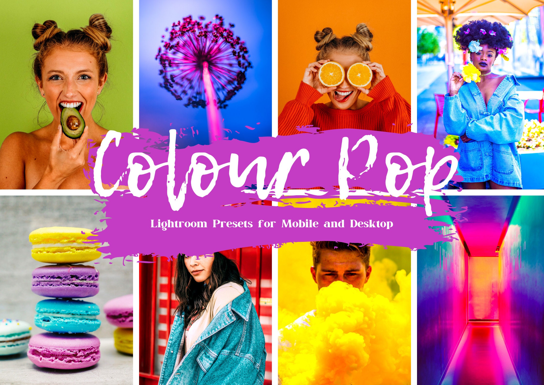 5 COLOUR POP PRESETS professional Lightroom Presets for Mobile and