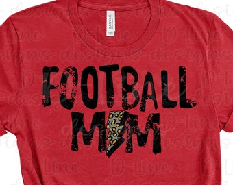Football Mom Lightening bolt leopard distressed PNG. Football mama sublimation, dtf, white toner design. School pride football mamma